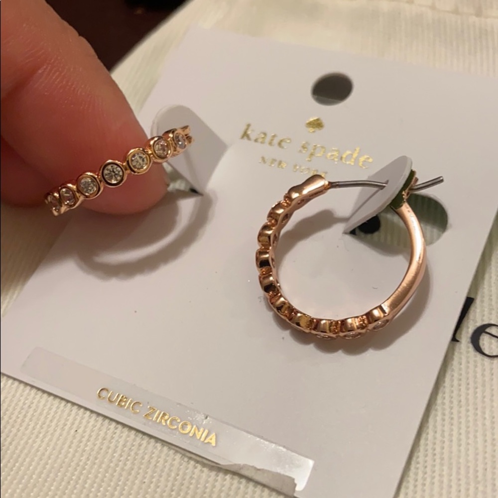 NWT Authentic KS Rose Gold hoops